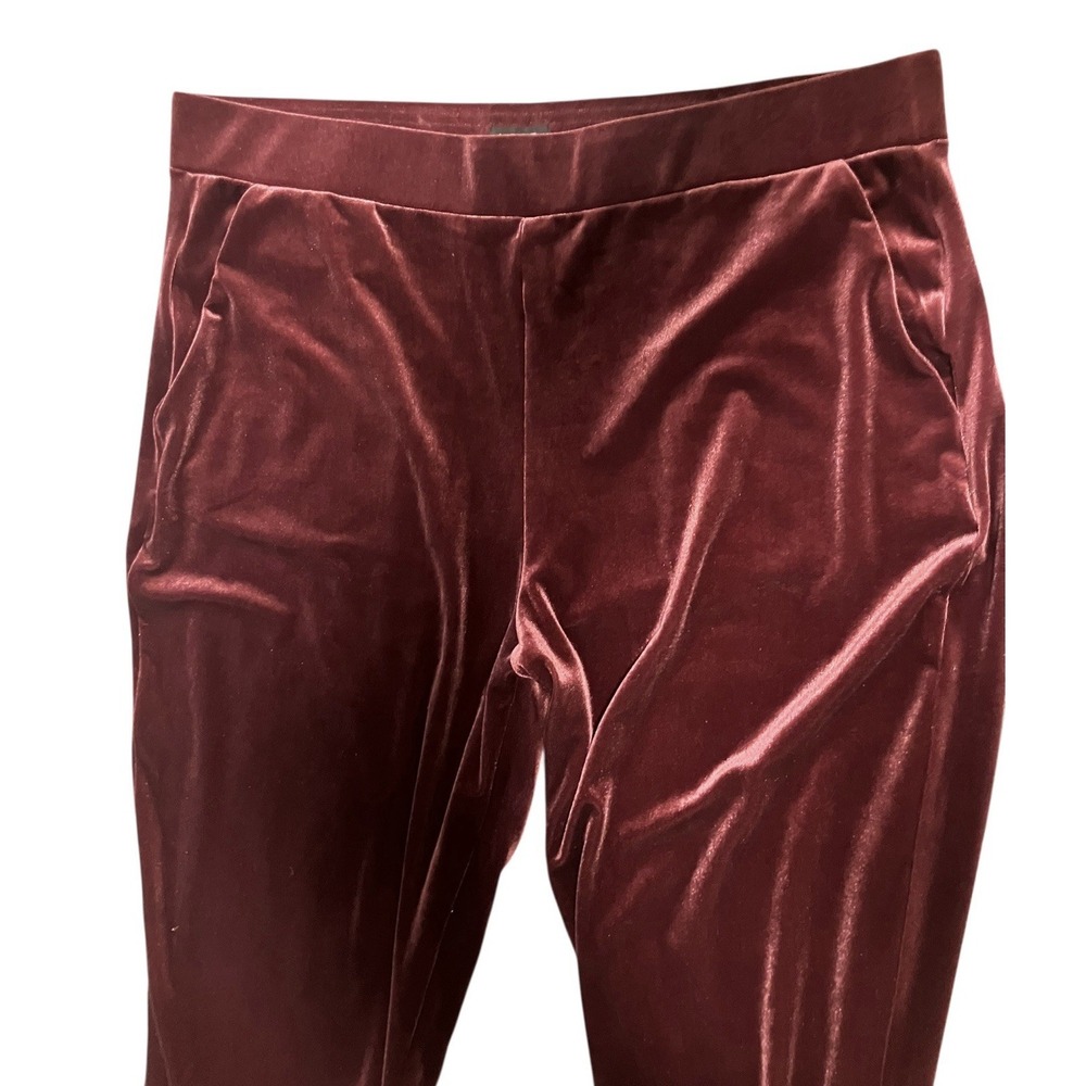 NWT Velvet Dressy Wide Leg Pants Lounge Party‎ Burgundy Pull On Loft  XL  TALL - Picture 2 of 8